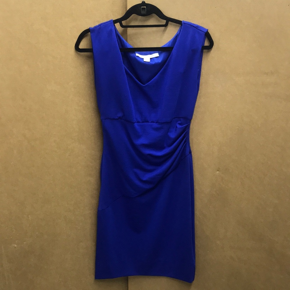 DVF Sheath Dress Blue authenticity label like new
